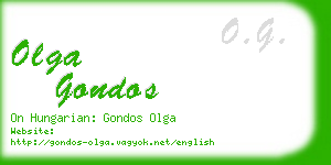 olga gondos business card